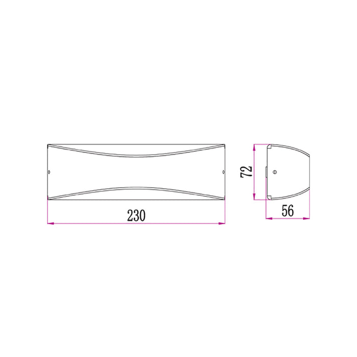 Buy Up / Down Wall Lights Australia Apis Exterior LED Wall Light White 10W - APIS2