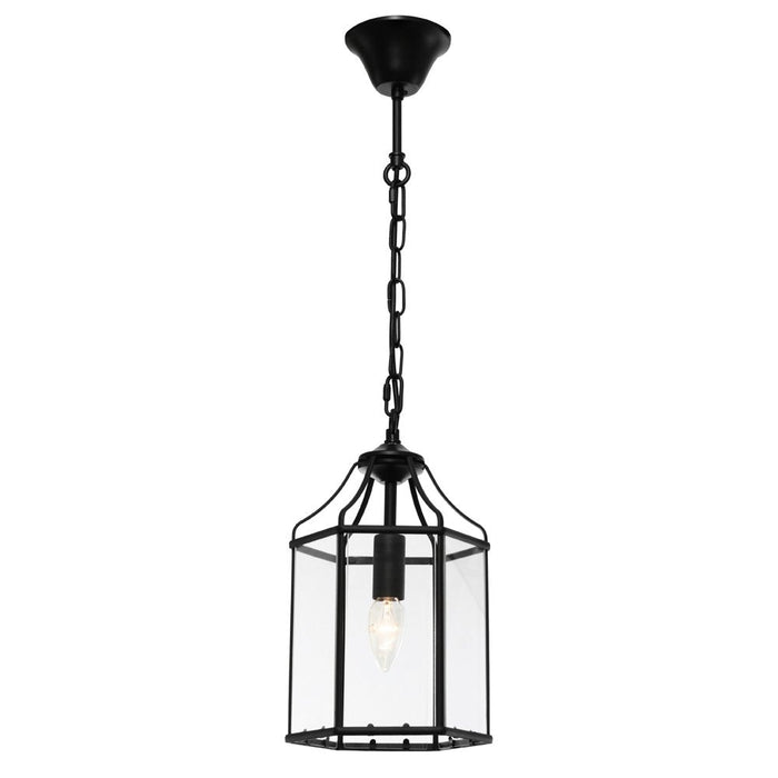 Buy Ceiling Lanterns Australia Arcadia 1 Light Pendant Black - ARCA1PBLK
