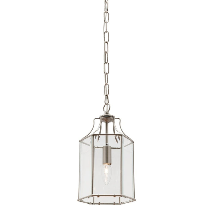 Buy Ceiling Lanterns Australia Arcadia 1 Light Pendant Satin Chrome - ARCA1PSC