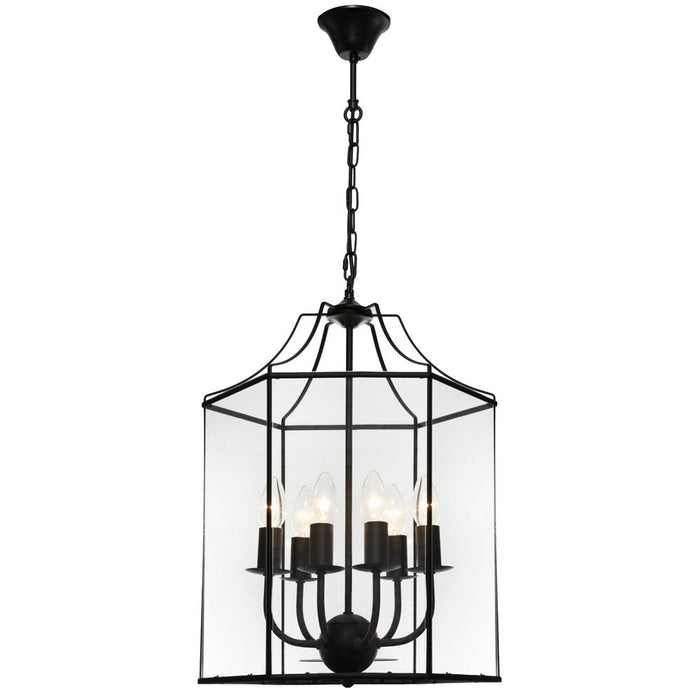 Buy Ceiling Lanterns Australia Arcadia 6 Light Pendant Black - ARCA6PBLK