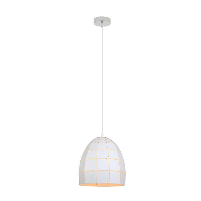 Buy Pendant Lights Australia Armis 1 Light Pendant White Tiled Ellipse Shape - ARMIS4
