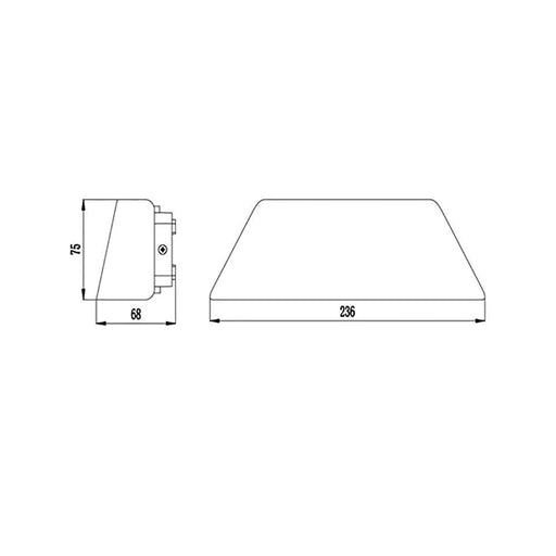 Buy Up / Down Wall Lights Australia Aten Exterior LED Curved Up/Down Wall Light 9W White - ATEN2