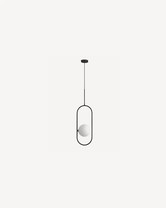 Abbacus Pendant Light Matte Black & Opal - ARO.C1258/1/NEG