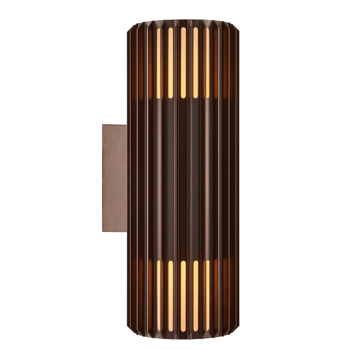 Aludra Aluminium Up & Down Seaside Wall Light Brown Metallic - 2418121261