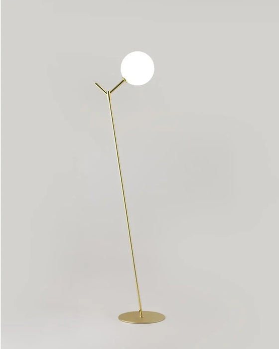 Atom LED Floor Lamp 5W 2700k Matte Brass & Opal - ARO.P1214/ORO/OPAL