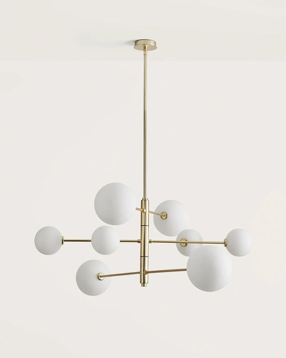 Atom Pendant Light Matte Brass & Opal - ARO.C1214/8/ORO/OPAL
