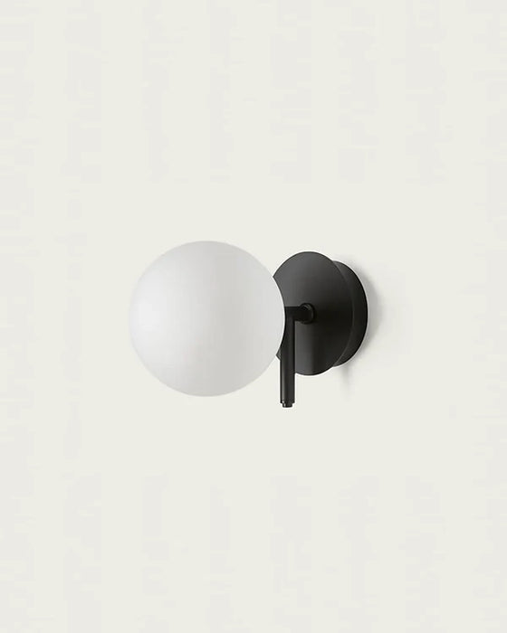 Atom LED Wall Light 5W 2700K Matte Black & Opal - ARO.A1214/NEG/OPAL