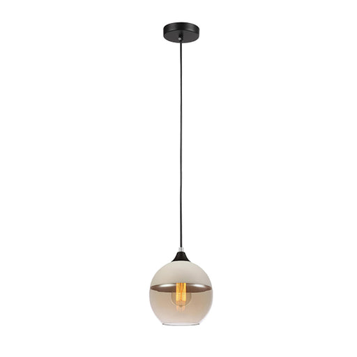 Buy Pendant Lights Australia Casa 1 Light Pendant White With Amber Wine Glass Shape Shade - CASA2
