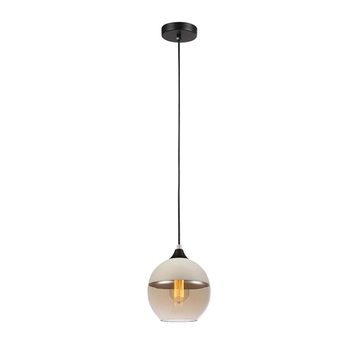 Buy Pendant Lights Australia Casa 1 Light Pendant White With Amber Wine Glass Shape Shade - CASA2