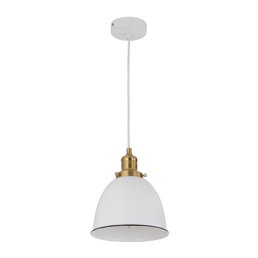 Buy Pendant Lights Australia Interior White With Antique Brass 1 Light Pendant - CEREMA1