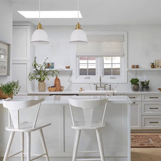 Buy Pendant Lights Australia Interior White With Antique Brass 1 Light Pendant - CEREMA1