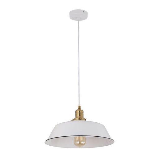 Buy Pendant Lights Australia Interior White With Antique Brass 1 Light Pendant - CEREMA2