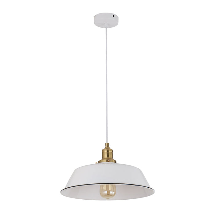 Buy Pendant Lights Australia Interior White With Antique Brass 1 Light Pendant - CEREMA2