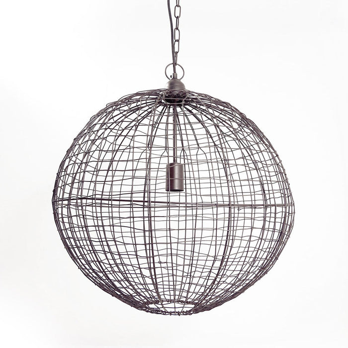 Buy Pendant Lights Australia Cray Ball Medium 1 Light Wire Weave Ball Pendant Antique Copper - ZAF10320