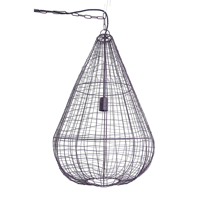 Buy Pendant Lights Australia Cray Pot Large 1 Light Wire Weave Teardrop Pendant Antique Copper - ZAF10321