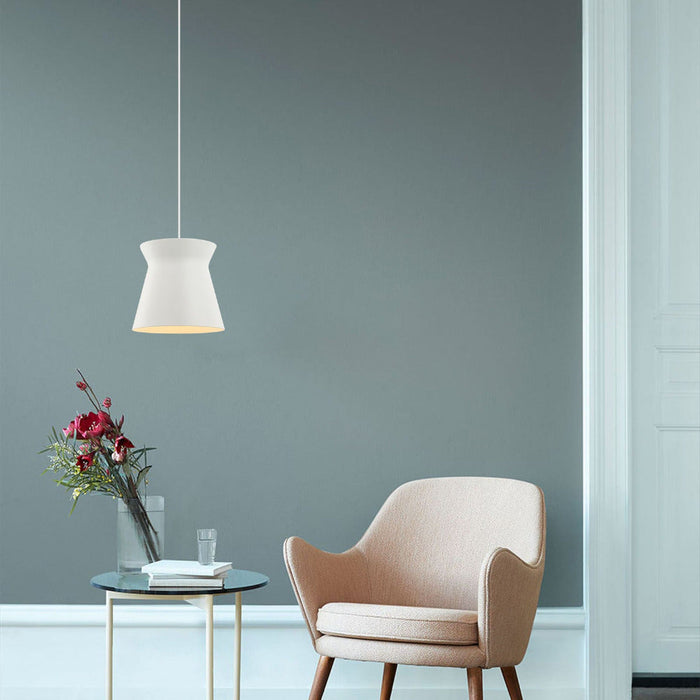 Buy Pendant Lights Australia Diablo 1 Light Pendant White Cone Shape - DIABLO2