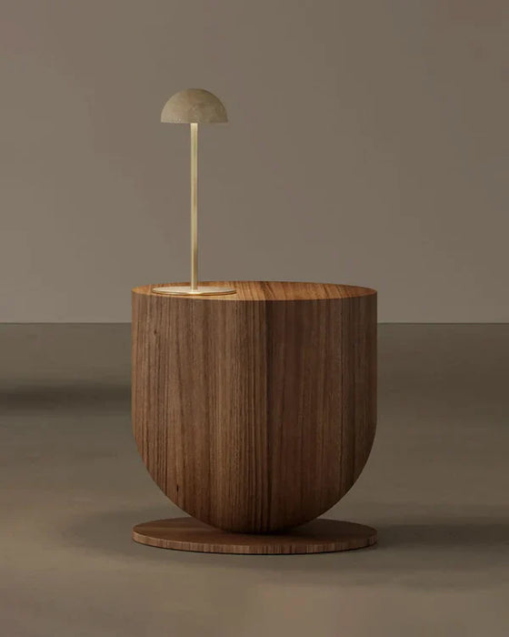 Dussa Table Lamp 9W 2700K Matte Brass & White - ARO.S1307/ORO-BCO