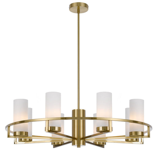 Buy Pendant Lights Australia Eamon 8 Light Pendant Brass & Opal Matt - EAMON PE8-BRSOM
