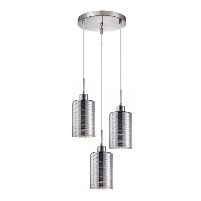 Buy Cluster Pendants Australia Interior Iron & Chrome Glass 3 Light Cluster Pendant - ESPEJO1X3R