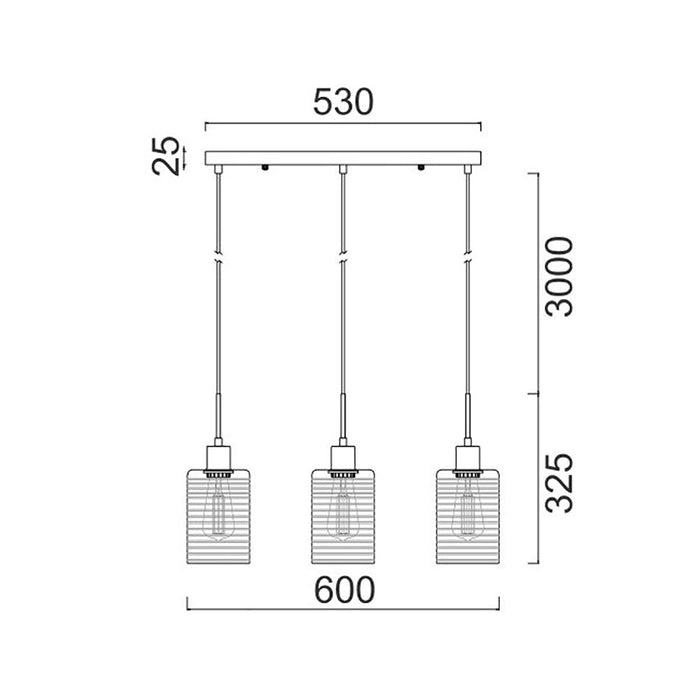 Buy Island Pendant Lights Australia Interior Iron & Chrome Glass 3 Light Island Pendant - ESPEJO1X3S