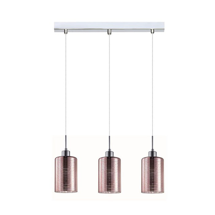 Buy Island Pendant Lights Australia Interior Iron & Rose Gold Glass 3 Light Island Pendant - ESPEJO2X3S