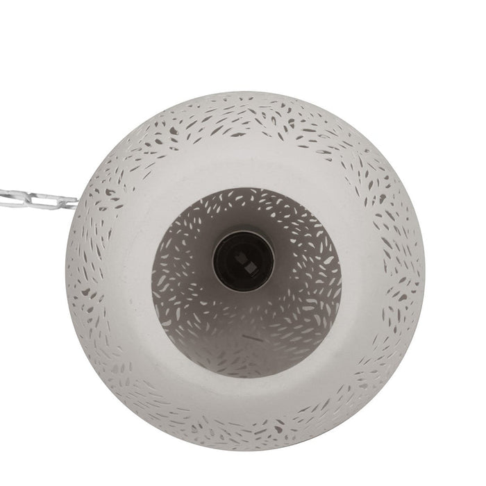 Buy Pendant Lights Australia Europa Small 1 Light Perforated Teardrop Pendant White - ZAF11099SM