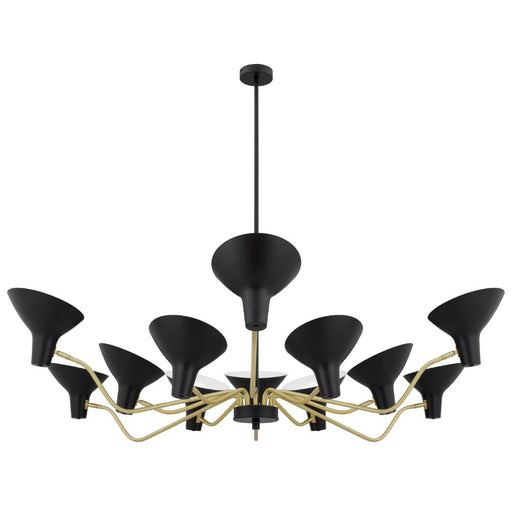 Buy Pendant Lights Australia Farbon 12 Lights Pendant Black/Brass Matt Metal - FARBON PE12-BK
