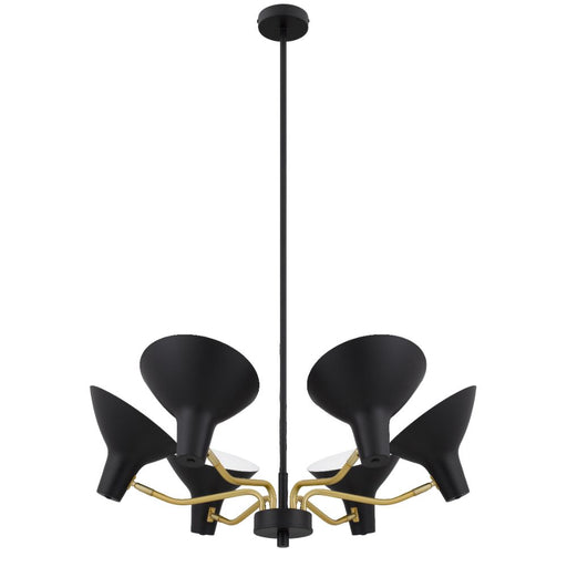 Buy Pendant Lights Australia Farbon 6 Lights Pendant Black/Brass Matt Metal - FARBON PE6-BK