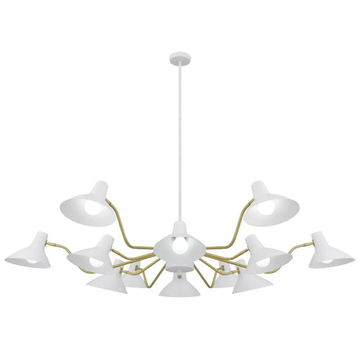 Buy Pendant Lights Australia Farbon 12 Lights Pendant White/ Brass Matt Metal - FARBON PE12-WH