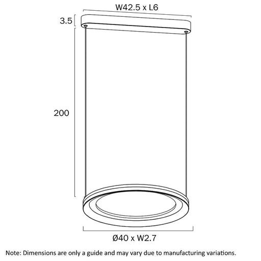 Buy LED Pendants Australia FULCRUM LED Pendant W400mm Grey 3000K - FULCRUM PE40-GY