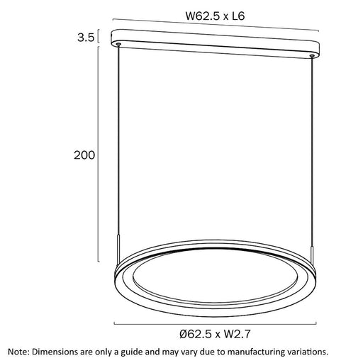 Buy LED Pendants Australia FULCRUM LED Pendant W600mm Grey 3000K - FULCRUM PE60-GY