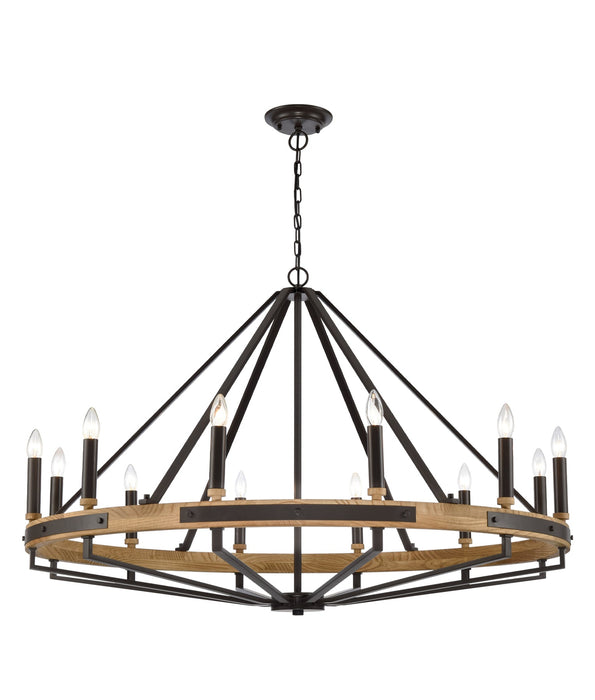 Funale 12 Light  Pendant Natural Wood - FUNALE3