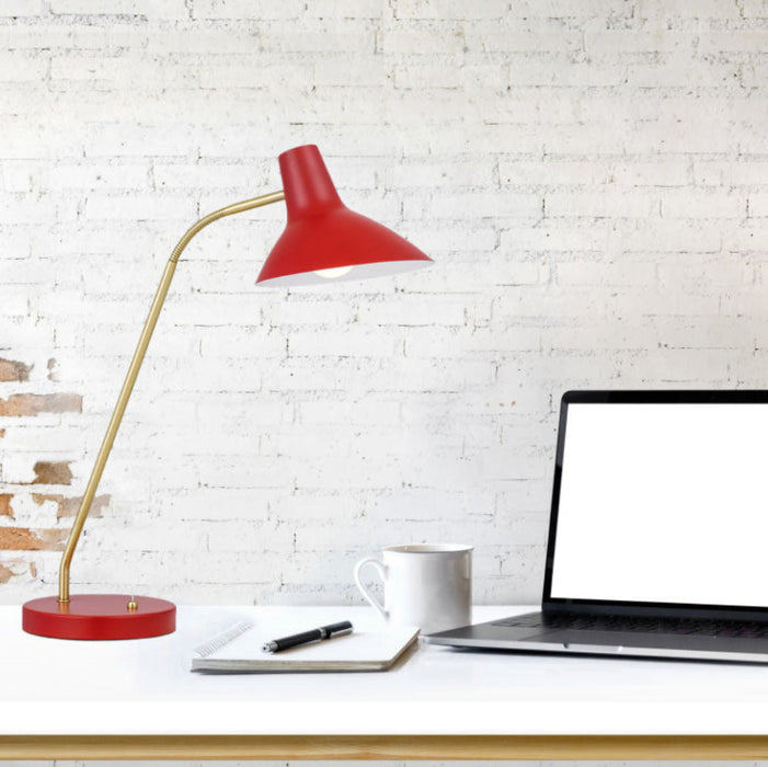 Buy Desk Lamps Australia Farbon 1 Table Lamp Red Metal - FARBON TL-RD