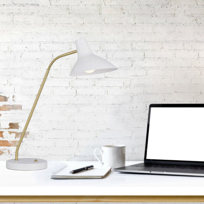 Buy Desk Lamps Australia Farbon 1 Table Lamp White Metal - FARBON TL-WH