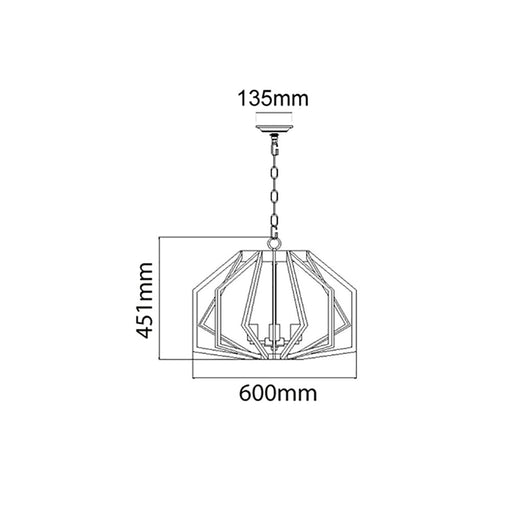 Buy Pendant Lights Australia Gamba 5 Light White Wide Cage Pendant - GAMBA3