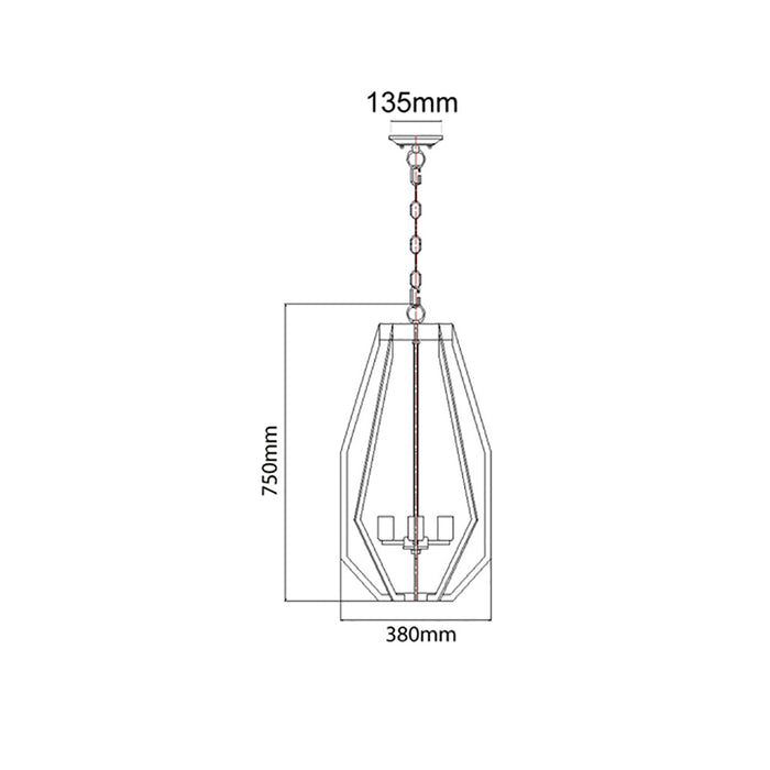 Buy Pendant Lights Australia Gamba 4 Light White Narrow Cage Pendant - GAMBA4