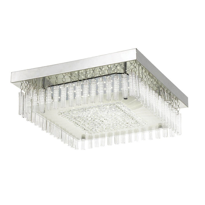 Buy Flush Mount Lights Australia Andela Square LED Oyster 30W 360X360mm 5000K Dim Chrome, Clear - ANDELA OYSQ-850