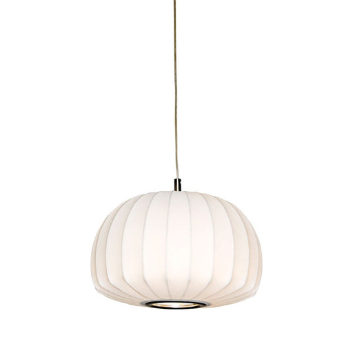 Buy Pendant Lights Australia Coote 1 Light Pendant 350mm Nickel, White - COOTE PE35-WH