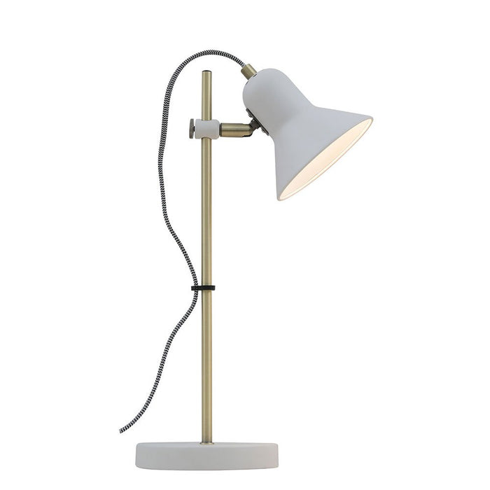 Buy Table Lamps Australia Corelli 1 Light Table Lamp Antique Brass, White - CORELLI TL-WHAB