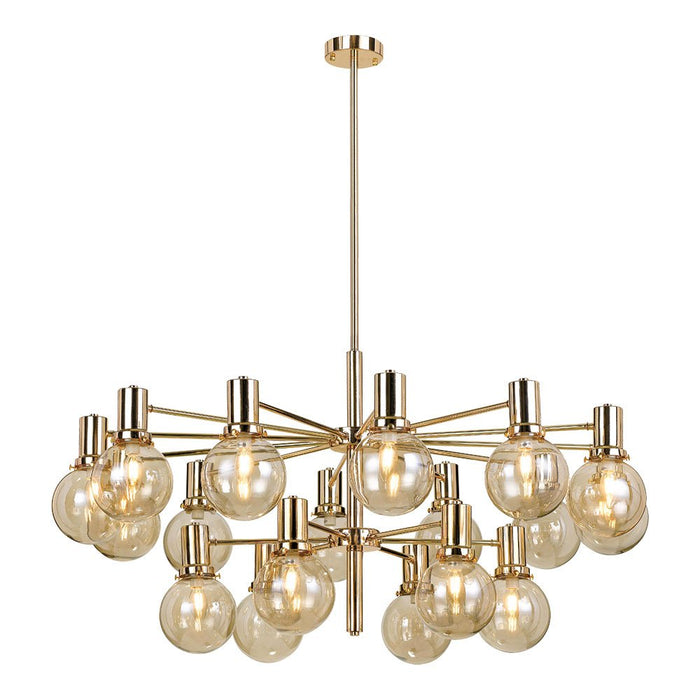 Buy Chandeliers Australia Escoda 18 Light Pendant Gold & Amber - ESCODA PE18-GD
