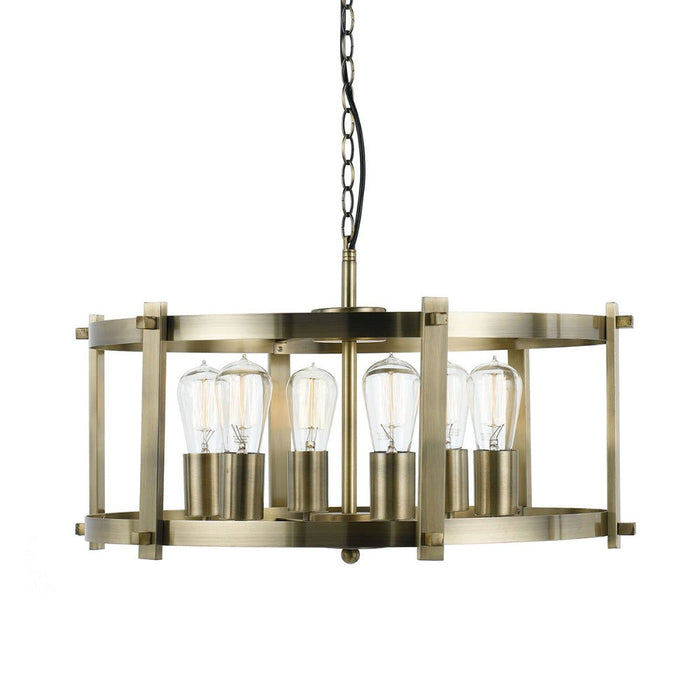 Buy Pendant Lights Australia Finley 6 Light Pendant Antique Brass - FINLEY PE60-AB