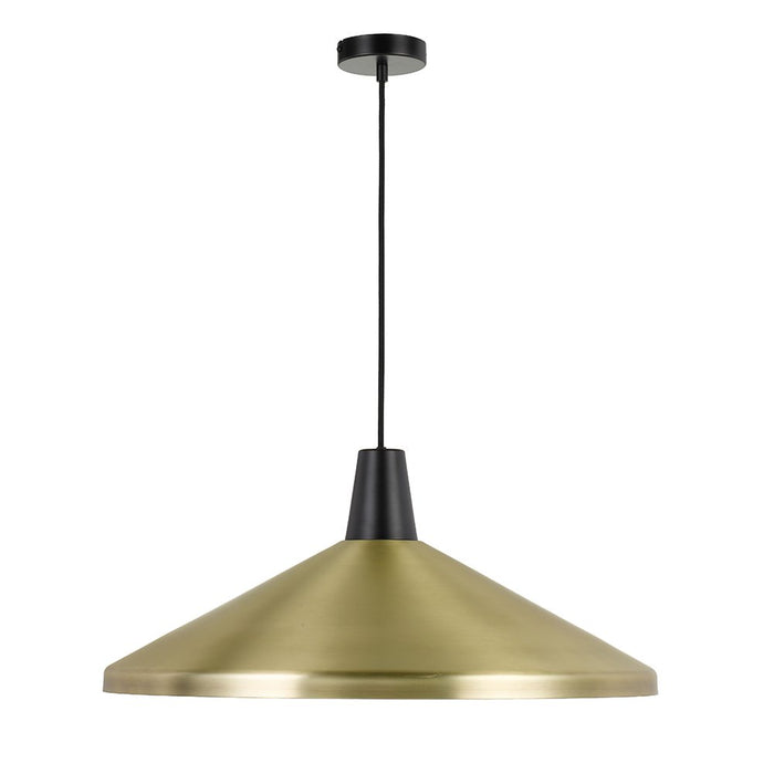 Buy Pendant Lights Australia Temo 1 Light Pendant 600mm Brass, Black - TEMO PE60-BRS+BK