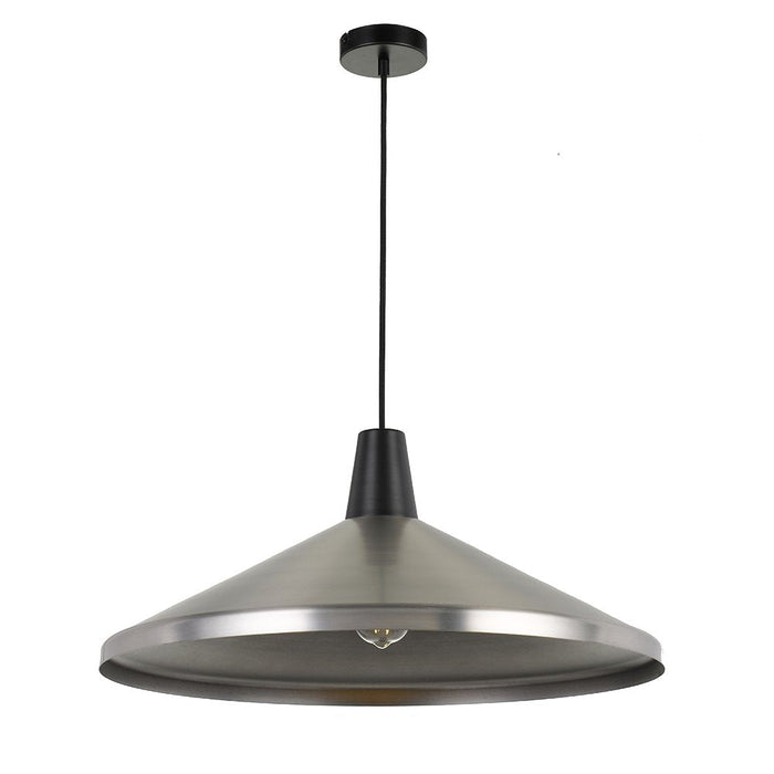 Buy Pendant Lights Australia Temo 1 Light Pendant 600mm Nickel, Black - TEMO PE60-NK+BK