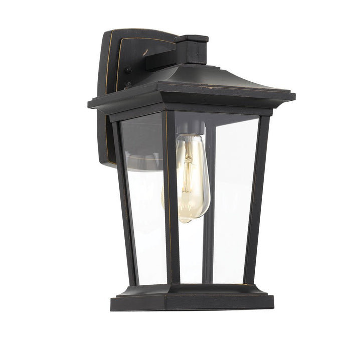Buy Exterior Wall Lights Australia Walton 1 Light Wall Light IP44 Black, Clear - WALTON EX-BK