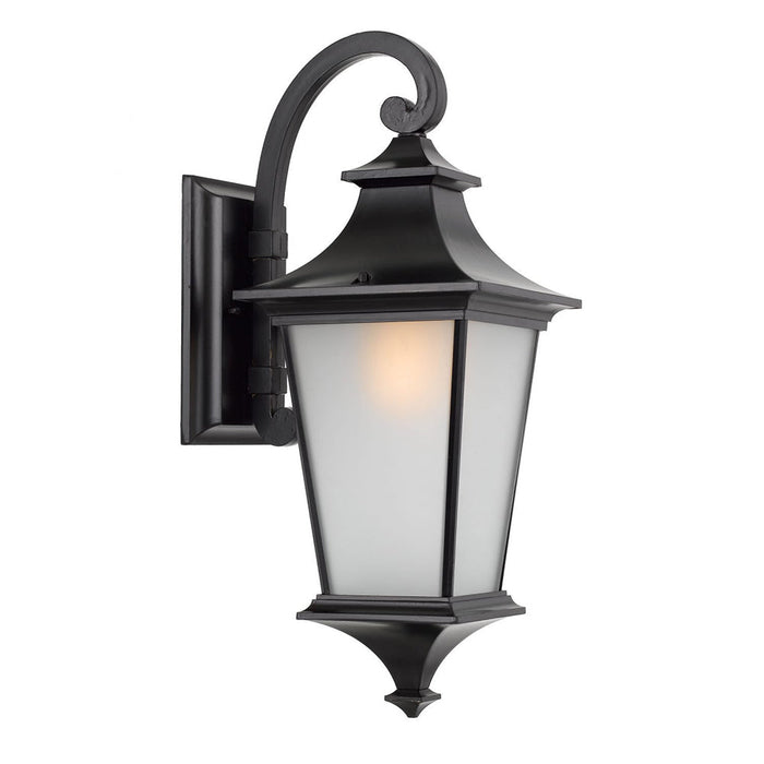 Buy Exterior Wall Lights Australia Westin 1 Light Wall Light IP44 Black, Frost - WESTIN EX-BK