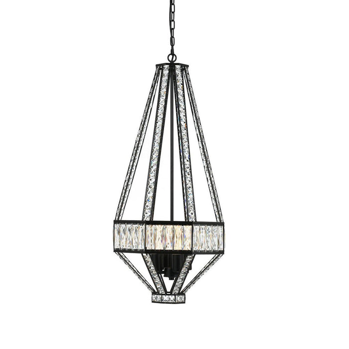 Buy Pendant Lights Australia Zofio 4 Light Pendant 440mm Oil Bronze, Clear Crystals - ZOFIO PE44-OB+CL