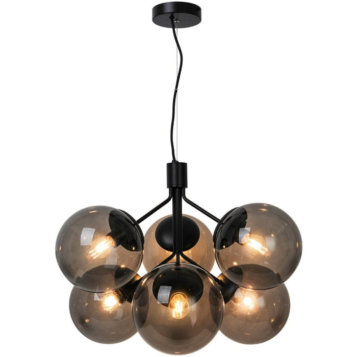 Buy Pendant Lights Australia Ivona Pendant 6 Lights Black Metal - 2112163003