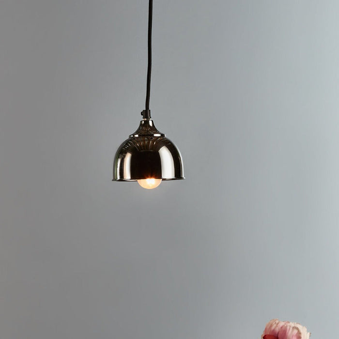 Buy Pendant Lights Australia Kaya Dome 1 Light Pendant Nickel - ZAF10060NI
