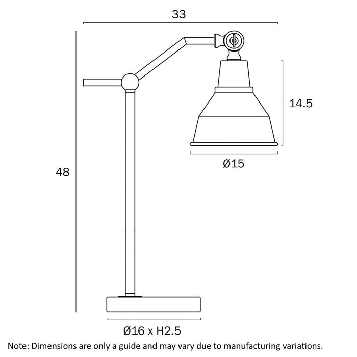 Buy Desk Lamps Australia Kylan Desk Lamp W150mm Antique Gold - KYLAN TL15-AG