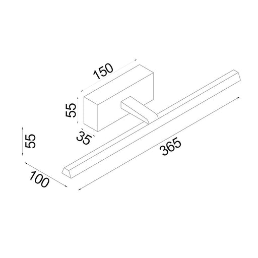 Buy Bathroom Vanity Lights Australia Linal Bathroom Vanity Light W365mm Chrome Aluminium 3CCT - LINEAL3S